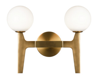 Matteo Lighting - W34902AGOP - LED Wall Sconce - SCRIBEN - Aged Gold Brass