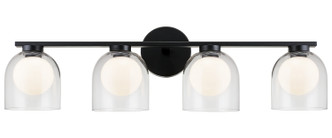Matteo Lighting - W60704BKCL - Four Light Wall Sconce - Derbishone - Black