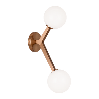 Matteo Lighting - W81502AGOP - Two Light Wall Sconce - Rami - Aged Gold Brass