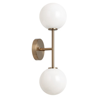 Matteo Lighting - W81702AGOP - Two Light Wall Sconce - Novo - Aged Gold Brass