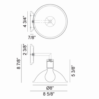 Farmley One Light Wall Sconce (W81901MB)