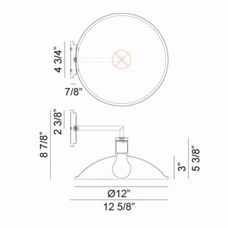 Farmley One Light Wall Sconce (W81911MB)