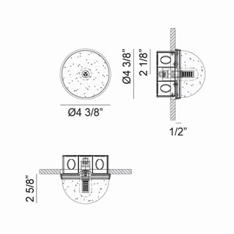 Misty One Light Wall Sconce/Ceiling Mount (WX33101MB)