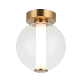 Matteo Lighting - WX69611AGCL - LED Wall Sconce/Ceiling Mount - Belange - Aged Gold Brass