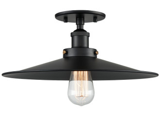 Matteo Lighting - X46113BKBK - One Light Flush Mount - Bulstrode'S Workshop - Black