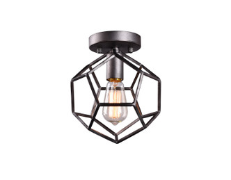 Matteo Lighting - X54601RB - One Light Flush Mount - Geometry Series - Rusty Black