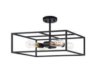 Matteo Lighting - X71644RB - Four Light Flush Mount - CANDID - Rusty Black