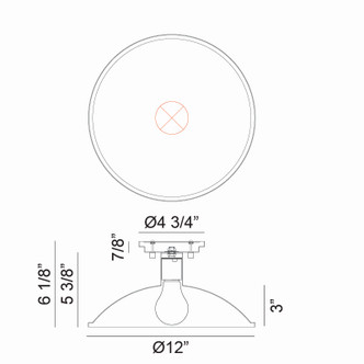 FARMLEY One Light Ceiling Mount (X81901MB)
