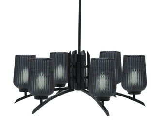 Toltec Lighting - 3706-MB-4252 - Six Light Chandelier - Kurve - Matte Black