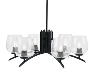 Toltec Lighting - 3706-MB-4810 - Six Light Chandelier - Kurve - Matte Black
