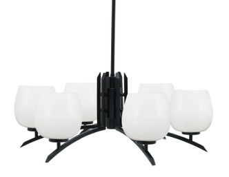 Toltec Lighting - 3706-MB-4811 - Six Light Chandelier - Kurve - Matte Black