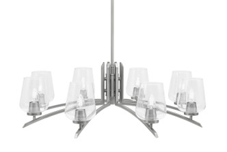 Toltec Lighting - 3708-GP-210 - Eight Light Chandelier - Kurve - Graphite
