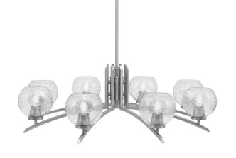 Toltec Lighting - 3708-GP-4102 - Eight Light Chandelier - Kurve - Graphite