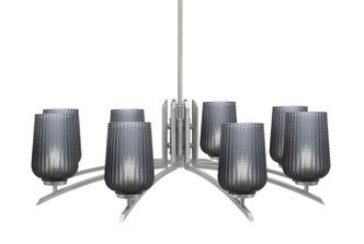 Toltec Lighting - 3708-GP-4252 - Eight Light Chandelier - Kurve - Graphite
