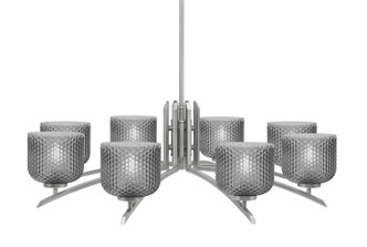 Toltec Lighting - 3708-GP-4612 - Eight Light Chandelier - Kurve - Graphite