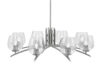 Toltec Lighting - 3708-GP-4812 - Eight Light Chandelier - Kurve - Graphite