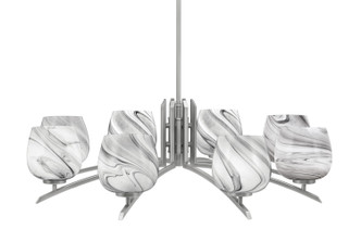 Toltec Lighting - 3708-GP-4819 - Eight Light Chandelier - Kurve - Graphite