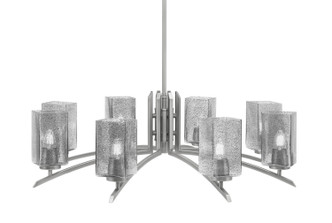 Toltec Lighting - 3708-GP-542 - Eight Light Chandelier - Kurve - Graphite