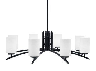 Toltec Lighting - 3708-MB-310 - Eight Light Chandelier - Kurve - Matte Black