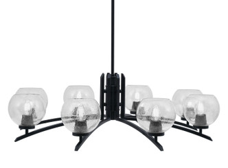 Toltec Lighting - 3708-MB-4100 - Eight Light Chandelier - Kurve - Matte Black