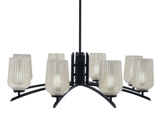 Toltec Lighting - 3708-MB-4253 - Eight Light Chandelier - Kurve - Matte Black
