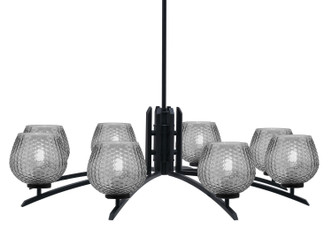 Toltec Lighting - 3708-MB-4602 - Eight Light Chandelier - Kurve - Matte Black
