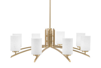 Toltec Lighting - 3708-NAB-310 - Eight Light Chandelier - Kurve - New Age Brass
