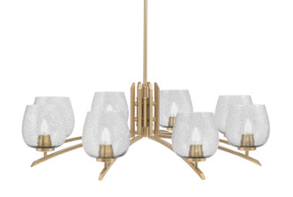 Toltec Lighting - 3708-NAB-4812 - Eight Light Chandelier - Kurve - New Age Brass