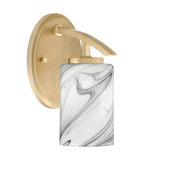 Toltec Lighting - 3720-NAB-3009 - One Light Wall Sconce - Kurve - New Age Brass