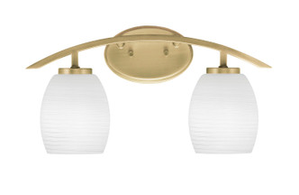 Toltec Lighting - 3722-NAB-615 - Two Light Bath Bar - Kurve - New Age Brass