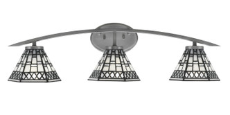 Toltec Lighting - 3723-GP-9105 - Three Light Bath Bar - Kurve - Graphite