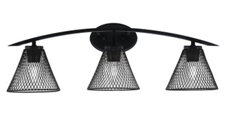 Toltec Lighting - 3723-MB-805-MB - Three Light Bath Bar - Kurve - Matte Black