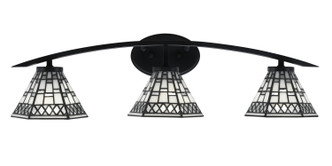 Toltec Lighting - 3723-MB-9105 - Three Light Bath Bar - Kurve - Matte Black