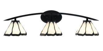 Toltec Lighting - 3723-MB-9125 - Three Light Bath Bar - Kurve - Matte Black