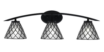 Toltec Lighting - 3723-MB-9185 - Three Light Bath Bar - Kurve - Matte Black