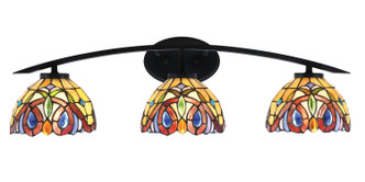 Toltec Lighting - 3723-MB-9445 - Three Light Bath Bar - Kurve - Matte Black