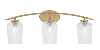 Toltec Lighting - 3723-NAB-4250 - Three Light Bath Bar - Kurve - New Age Brass