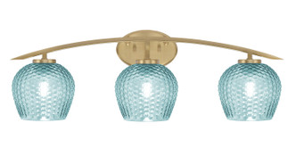 Toltec Lighting - 3723-NAB-4605 - Three Light Bath Bar - Kurve - New Age Brass