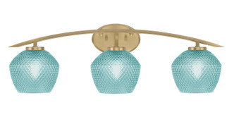 Toltec Lighting - 3723-NAB-4625 - Three Light Bath Bar - Kurve - New Age Brass