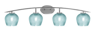 Toltec Lighting - 3724-GP-4605 - Four Light Bath Bar - Kurve - Graphite