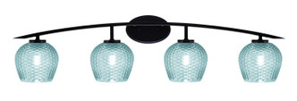 Toltec Lighting - 3724-MB-4605 - Four Light Bath Bar - Kurve - Matte Black