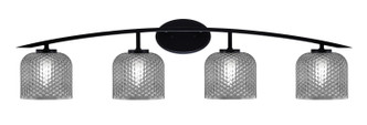 Toltec Lighting - 3724-MB-4612 - Four Light Bath Bar - Kurve - Matte Black