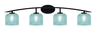 Toltec Lighting - 3724-MB-4615 - Four Light Bath Bar - Kurve - Matte Black