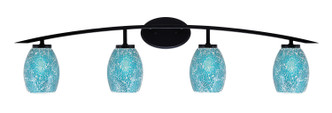 Toltec Lighting - 3724-MB-5055 - Four Light Bath Bar - Kurve - Matte Black