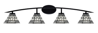 Toltec Lighting - 3724-MB-9105 - Four Light Bath Bar - Kurve - Matte Black