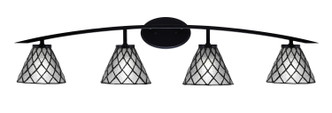Toltec Lighting - 3724-MB-9185 - Four Light Bath Bar - Kurve - Matte Black