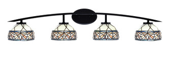 Toltec Lighting - 3724-MB-9485 - Four Light Bath Bar - Kurve - Matte Black