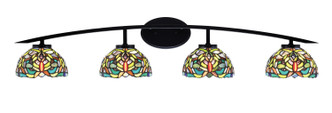 Toltec Lighting - 3724-MB-9905 - Four Light Bath Bar - Kurve - Matte Black