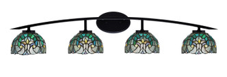 Toltec Lighting - 3724-MB-9925 - Four Light Bath Bar - Kurve - Matte Black