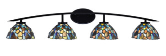 Toltec Lighting - 3724-MB-9955 - Four Light Bath Bar - Kurve - Matte Black